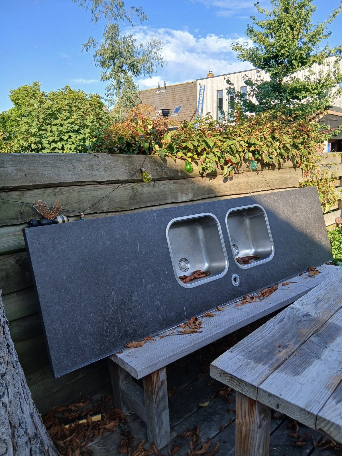 Composiet werkblad incl. 2 spoelbakken, Huis en Inrichting, Ophalen, Gebruikt