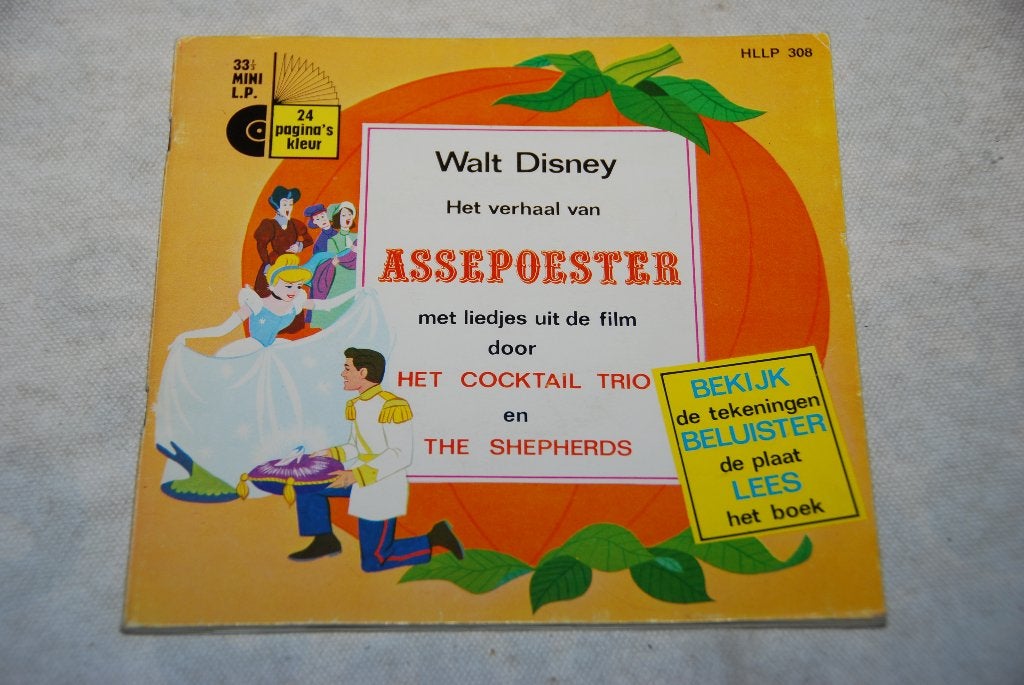 Walt Disney – Het Verhaal van Assepoester 7” Single Vinyl, LP, Gebruikt, Kinderen en Jeugd, 7 inch