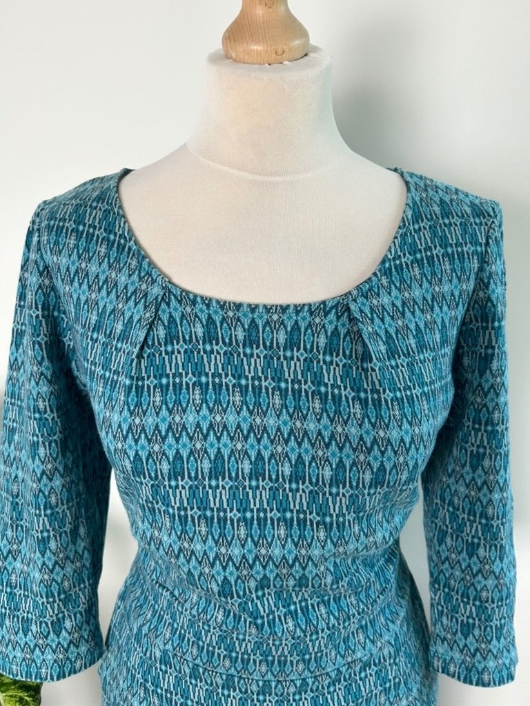 King Louie maat L blauwe mona dress 3533, Kleding | Dames, Blauw, Maat 42/44 (L), Ophalen of Verzenden, Zo goed als nieuw