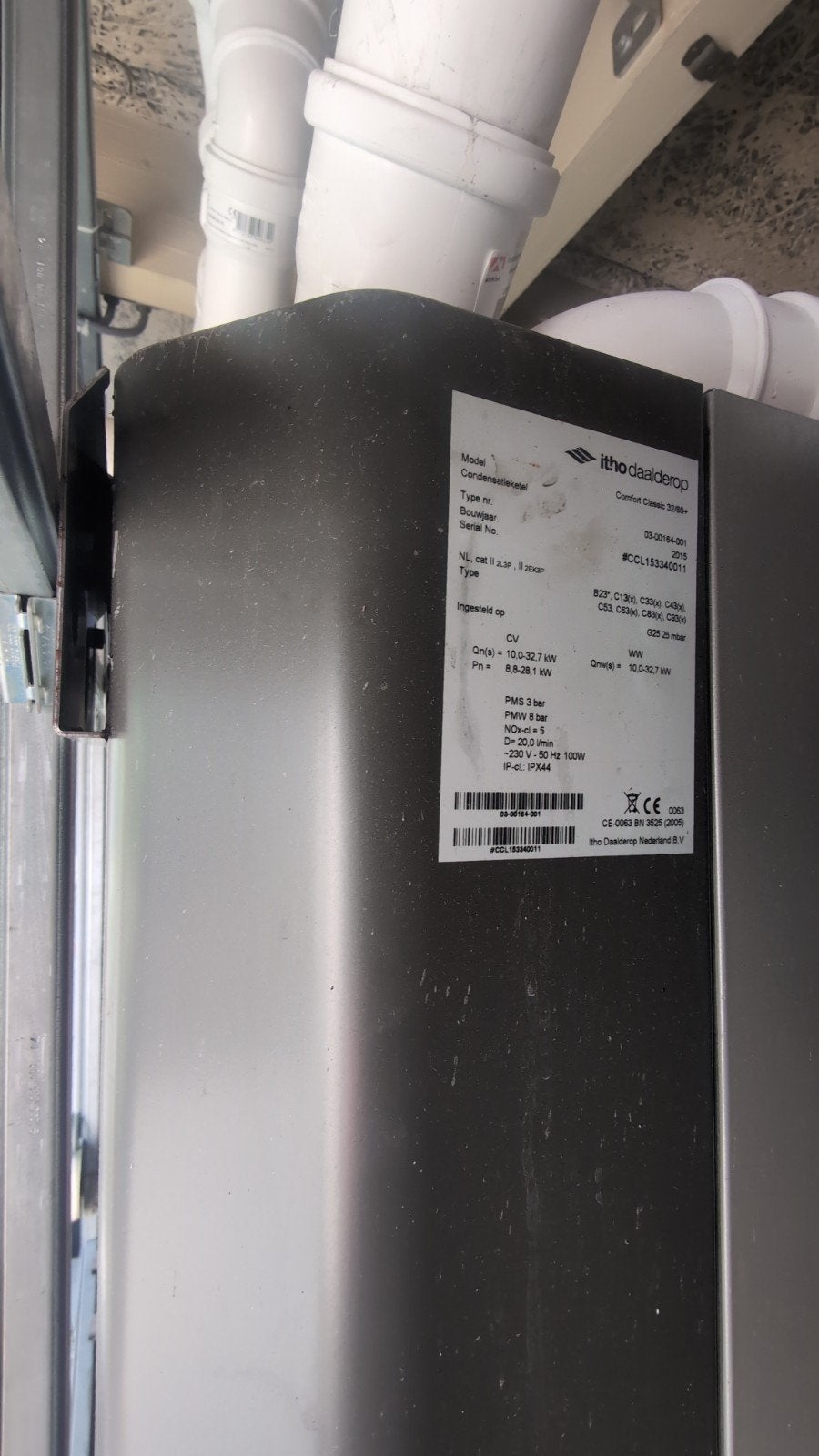 Itho Daalderop Combi-ketel - 20L/min heet water, Doe-het-zelf en Verbouw, Verwarming en Radiatoren, Ophalen, Gebruikt, Hoog rendement (Hr)