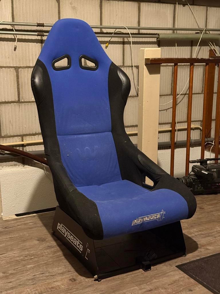Playseats racestoel blauw, Spelcomputers en Games, 1 speler, Ophalen, Gebruikt, Simulatie