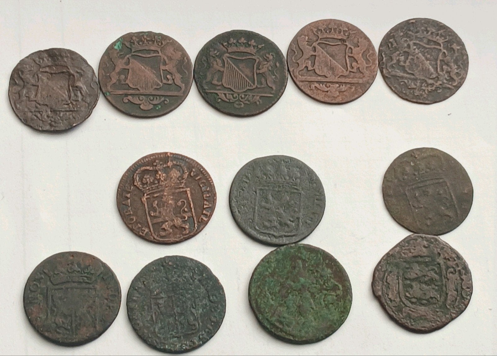 Verzameling Oude Antieke Munten Nederland Duiten Diverse 12x, Ophalen of Verzenden, Nederland, Munten