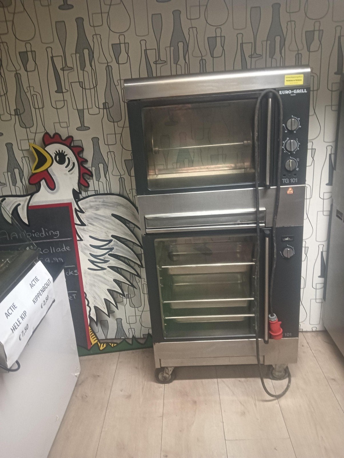 kippengrill,frijado,+warmhoudvitrine compleet, Fornuis, Frituur en Grillen, Gebruikt, -, Frijado