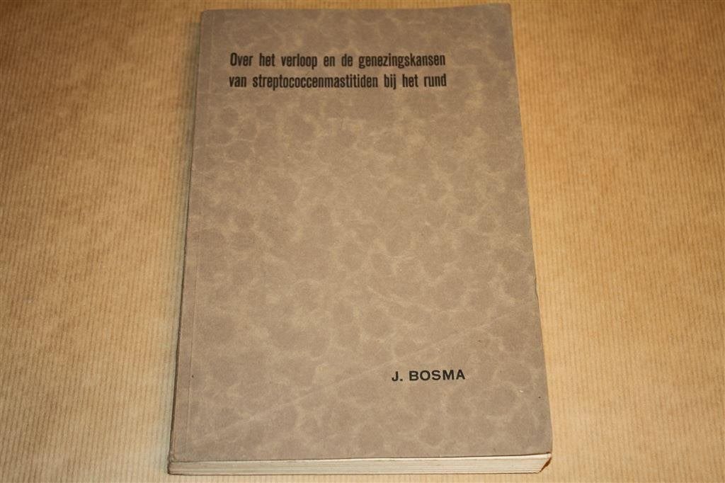 Proefschrift Streptococcenmastitiden bij het rund - 1933 !!, Ophalen of Verzenden, Gelezen, Honden