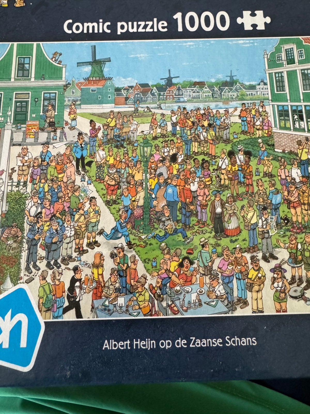 Albert heijn op de Zaanse Schans ( Jan van Haasteren), Hobby en Vrije tijd, Denksport en Puzzels, Ophalen of Verzenden, 500 t/m 1500 stukjes