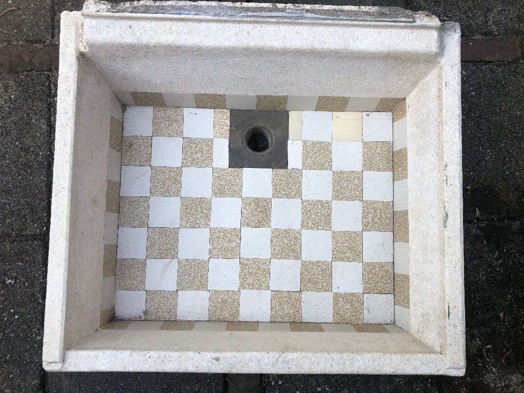 spoelbak terrazzo / granito, Ophalen, Gebruikt, 50 tot 100 cm, 25 tot 50 cm