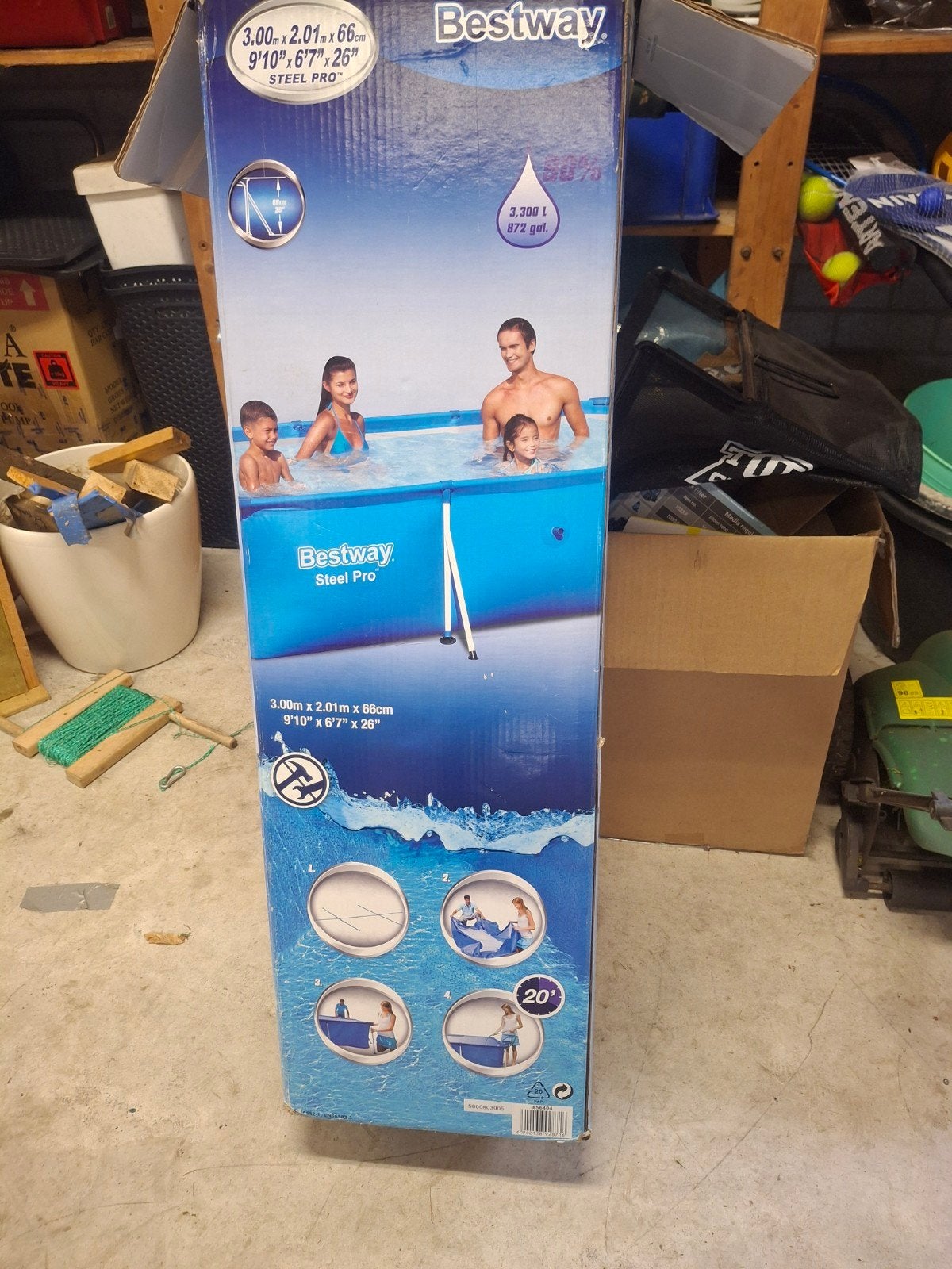Bestway Steel Pro zwembad met Aqua Forte verwarming, Ophalen, Gebruikt, Opzetzwembad, 200 tot 400 cm