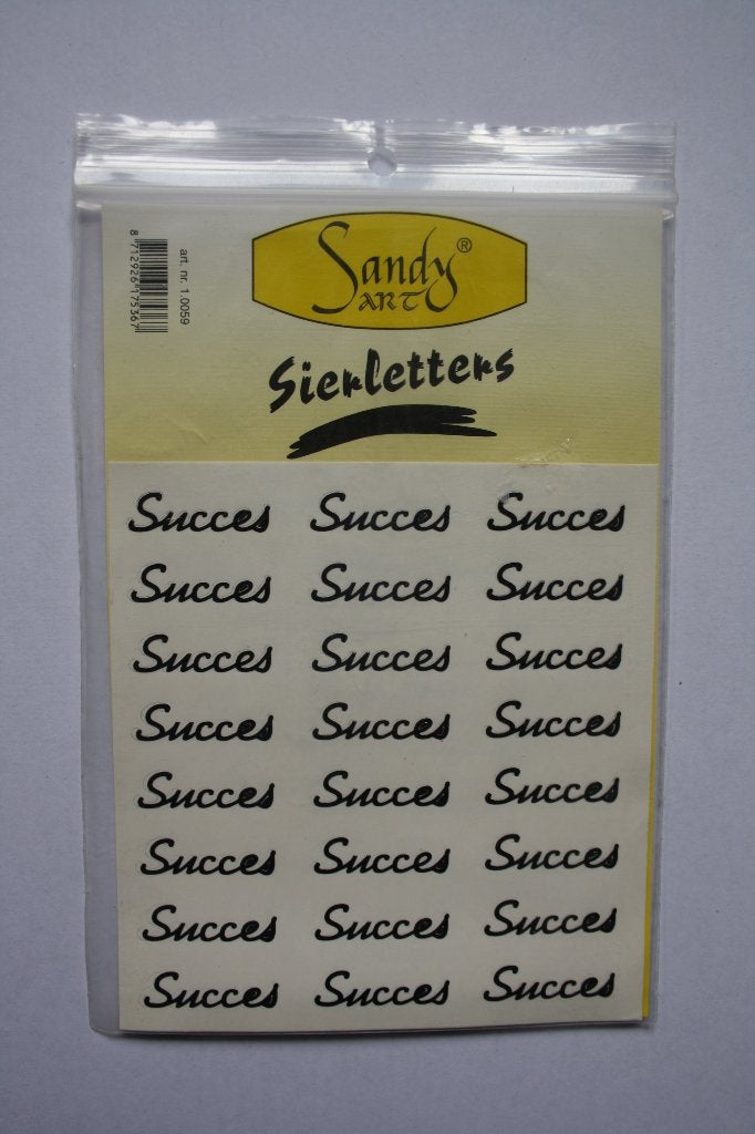 4 st. Sandy-art succes sierstickers zwart 8508, Ophalen of Verzenden, Nieuw, Overige thema's, Overige typen