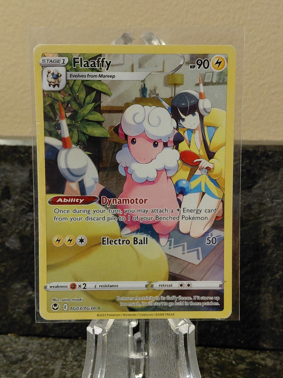 Pokémon Kaart Flaaffy TG03/TG30 Trainer Gallery, Ophalen of Verzenden, Gebruikt, Losse kaart