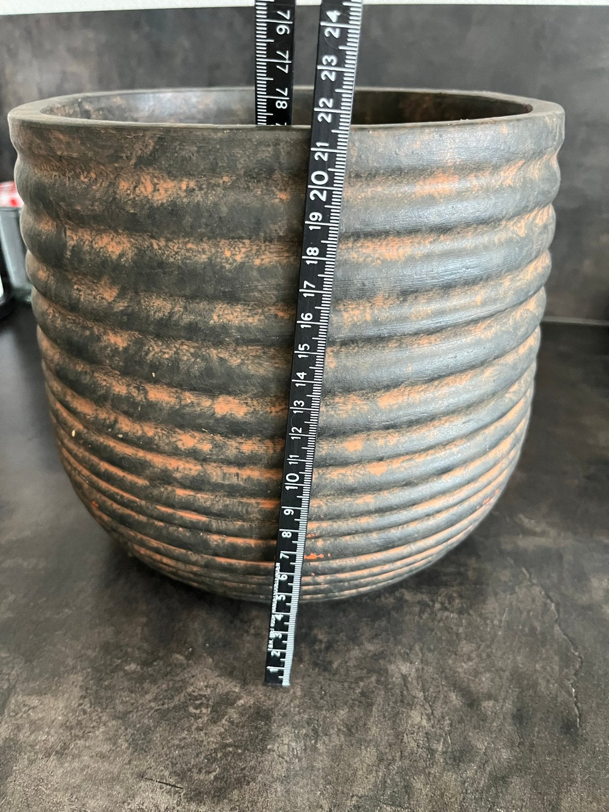 Grote gebruikte bloempot van aardewerk, Tuin en Terras, Gebruikt, Rond, Binnen, Minder dan 40 cm