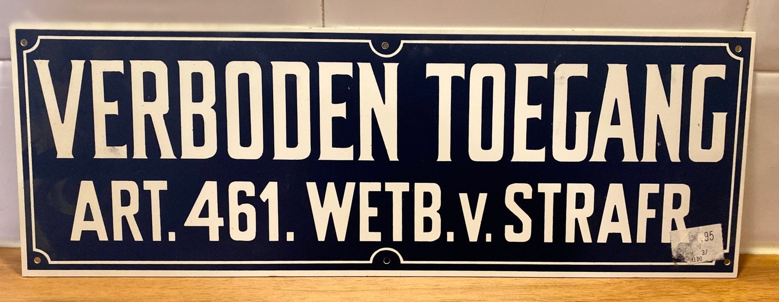 "VERBODEN TOEGANG" bord van plastic, Ophalen of Verzenden, Nieuw, Reclamebord