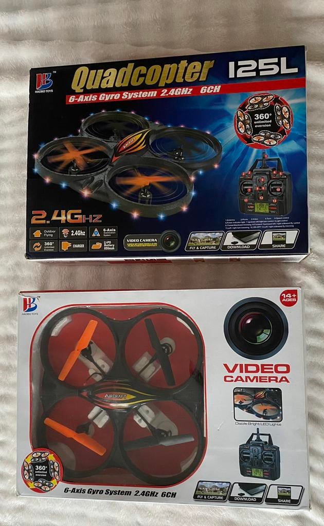 Twee drones met camera, Ophalen, Gebruikt