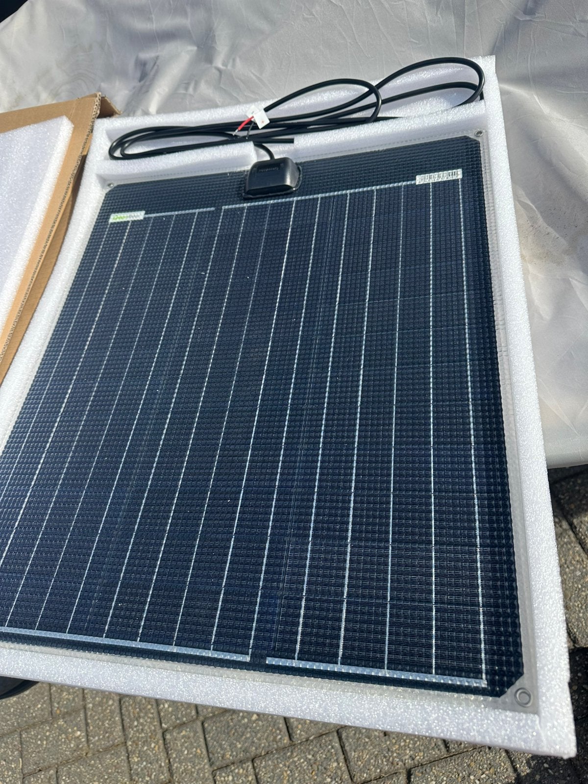 Zon paneeltjes 50WP.flexibel nieuw in de doos 12-24volt, Watersport en Boten, Ophalen, Nieuw, Motor en Techniek, Zeilboot of Motorboot