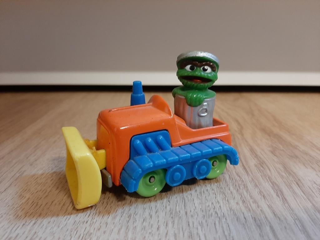 Sesamstraat Oscar bulldozer wagentje, Ophalen of Verzenden