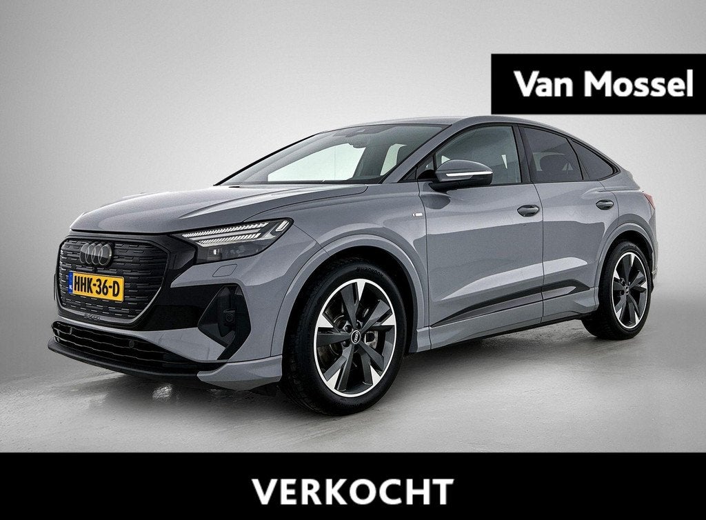 Audi Q4 Sportback e-tron 45 quattro S Edition 82 kWh | S-lin, Auto's, Audi, Gebruikt, Zwart, 82 kWh, 450 min