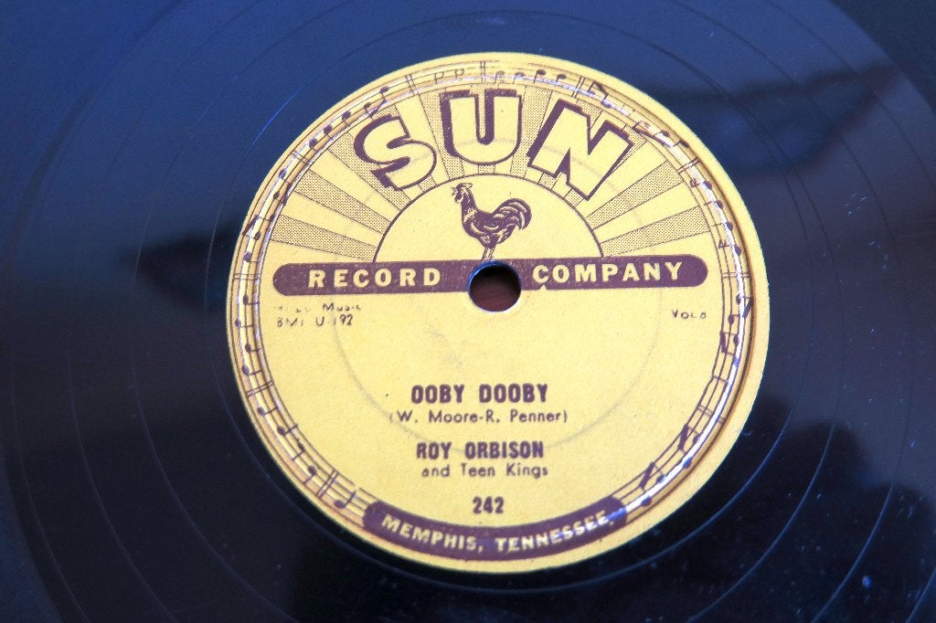 Roy Orbison Ooby Dooby 78rpm 78 toeren Sun Records Memphis, Cd's en Dvd's, Vinyl | Rock, Gebruikt, 10 inch, Ophalen of Verzenden