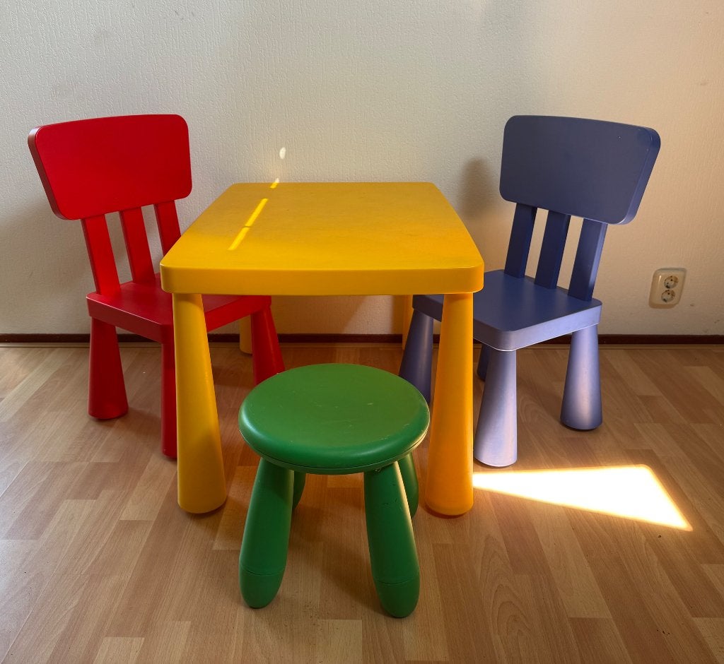 Kinder set, Kinderen en Baby's, Kinderkamer | Tafels en Stoelen, Ophalen, Gebruikt, Stoel(en)