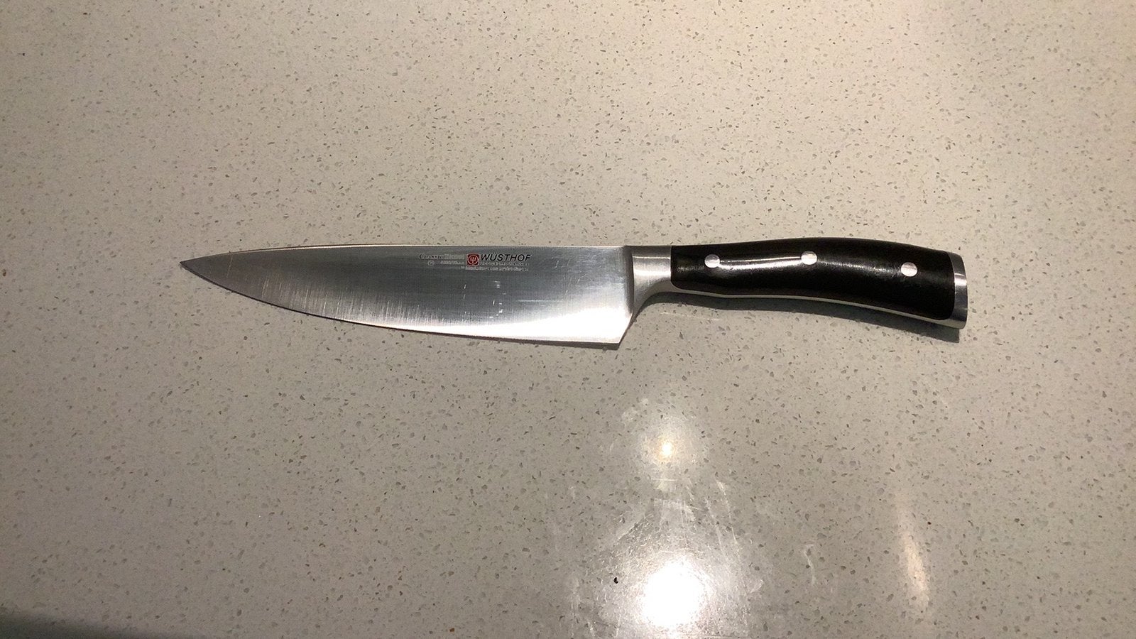 Wüsthof classic ikon koksmes 20cm, Huis en Inrichting, Keuken | Bestek, Ophalen of Verzenden, Gebruikt, Rvs of Chroom