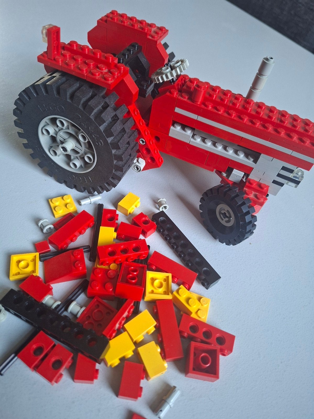 Lego Technic Tractor (Rood) - set 851, Gebruikt, Lego, Ophalen of Verzenden, Technic