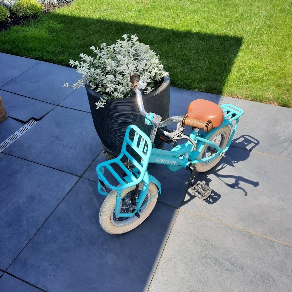 SuperSuper Cooper Meisjesfiets 12 inch - Turquoise, Fietsen en Brommers, Ophalen, Terugtraprem, Zijwieltjes, Gebruikt