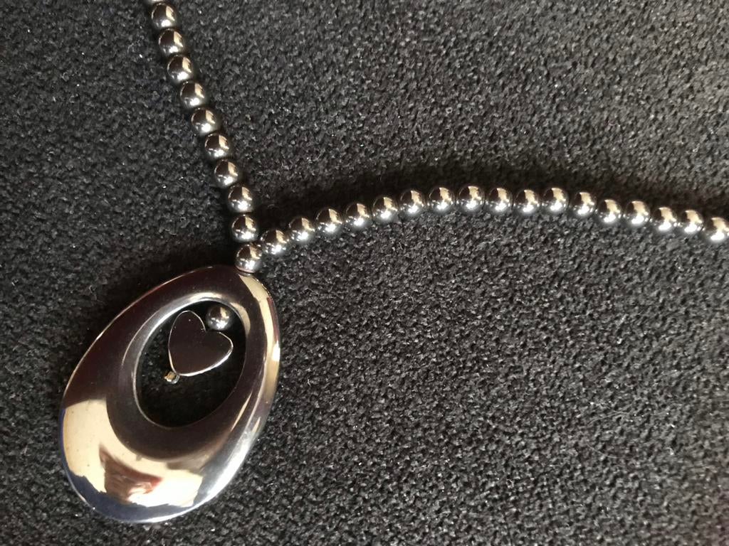 Hematiet Halsketting met Hanger, Sieraden, Tassen en Uiterlijk, Kettingen, Met hanger, Ophalen of Verzenden, Zo goed als nieuw