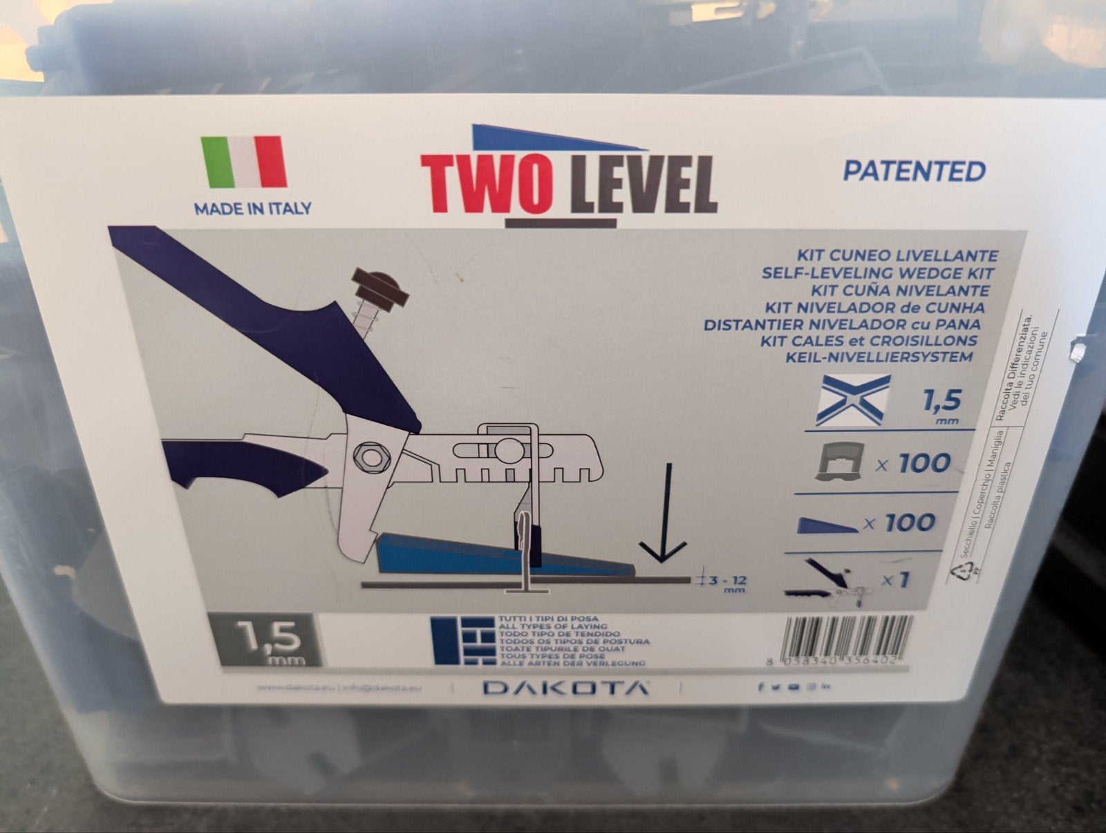 self leveling wedge kit, Ophalen, Overige materialen