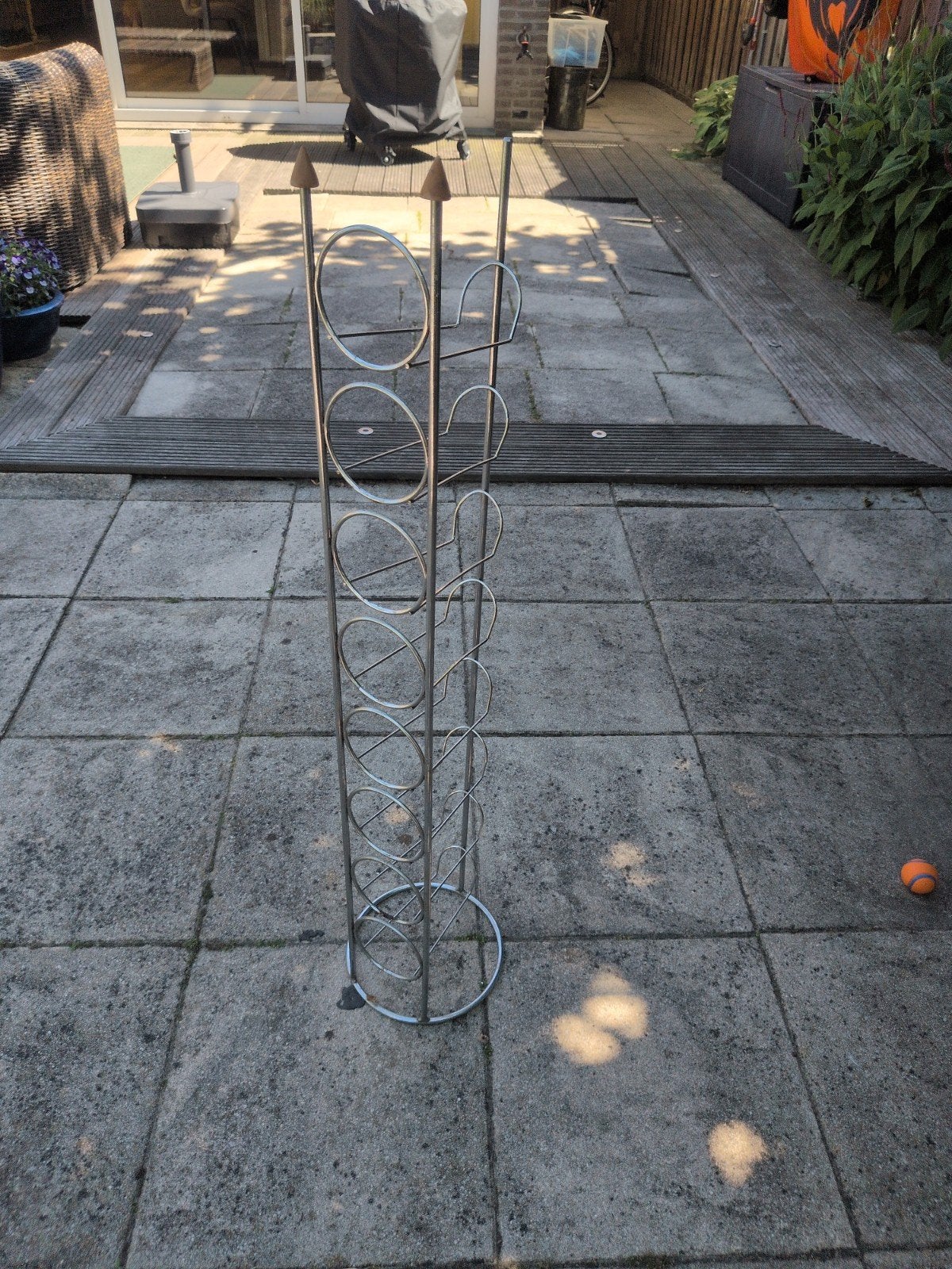 Metalen wijnfleshouder / wijnrek, Gebruikt, 5 tot 15 flessen, Ophalen of Verzenden, 75 – 100
