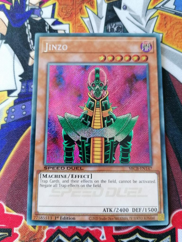 Jinzo - Secret Rare SBCB Speed Duel Battle City - Yu-Gi-Oh, Hobby en Vrije tijd, Verzamelkaartspellen | Yu-gi-Oh!, Ophalen of Verzenden