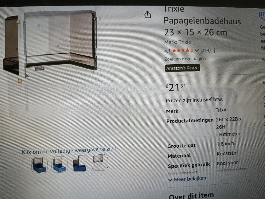 Vogelbad, Ophalen, Gebruikt