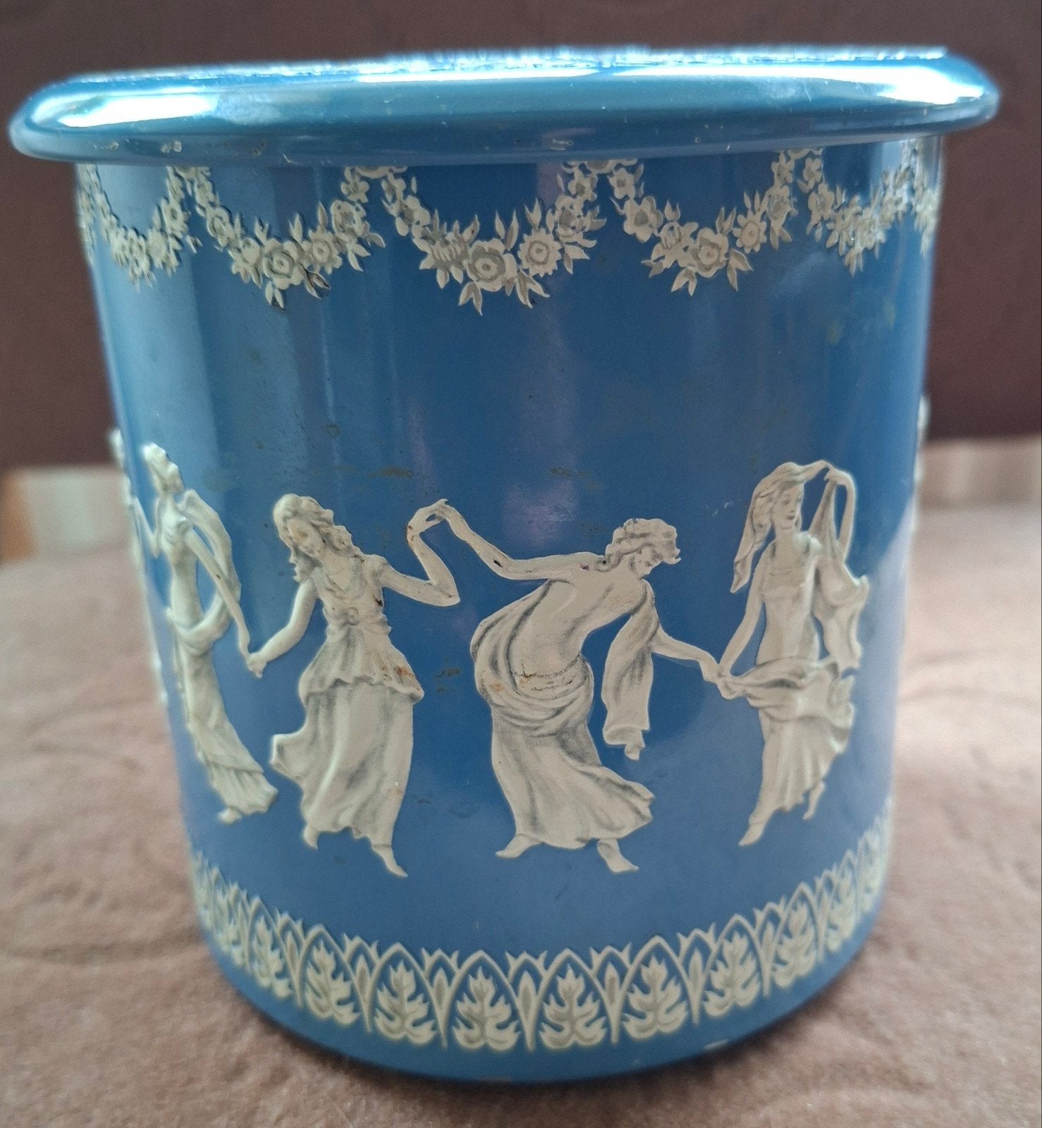 Vintage blik jaren '50, Wedgewood Regency stijl, Ophalen of Verzenden, Gebruikt, Koek(jes), Overige merken