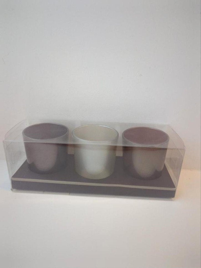 Waxinelichtjes - drie stuks (één set), Ophalen of Verzenden, Nieuw