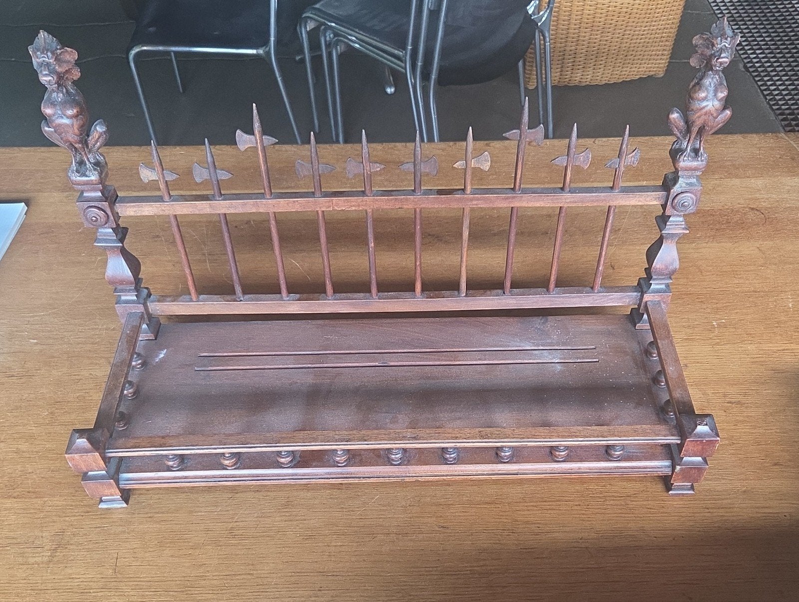 antiek houten boekenrek, Ophalen