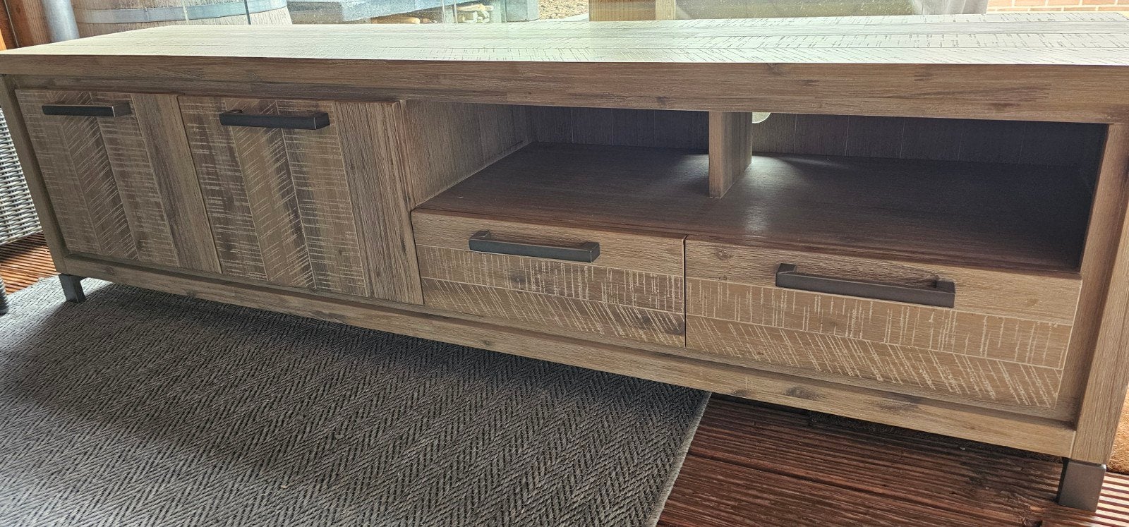 Tv-meubel en Eettafel Acacia ice Grey, Ophalen