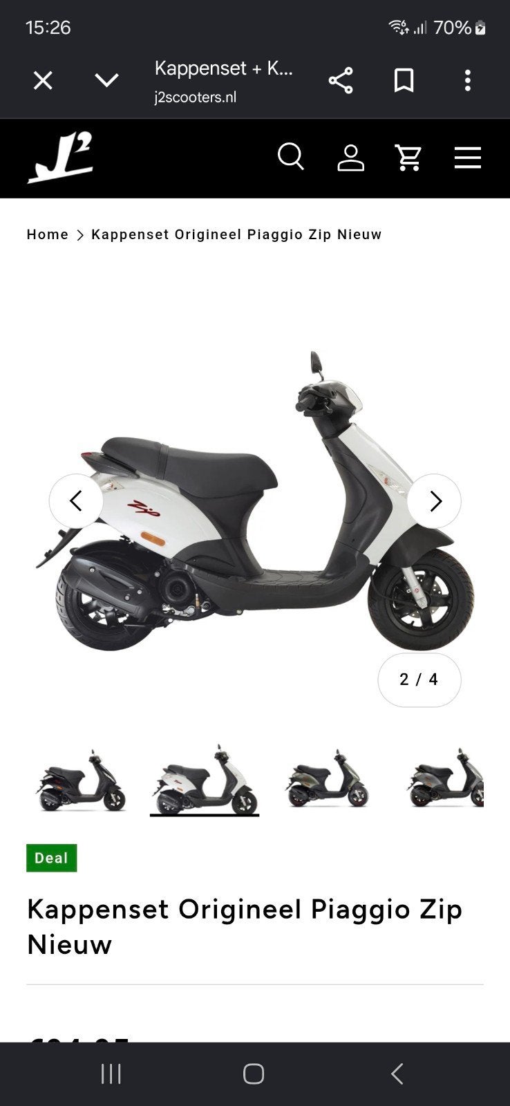 Complete Zip 2000 injectie kappenset wit nieuw in doos!, Fietsen en Brommers, Ophalen, Nieuw, Kap, Piaggio
