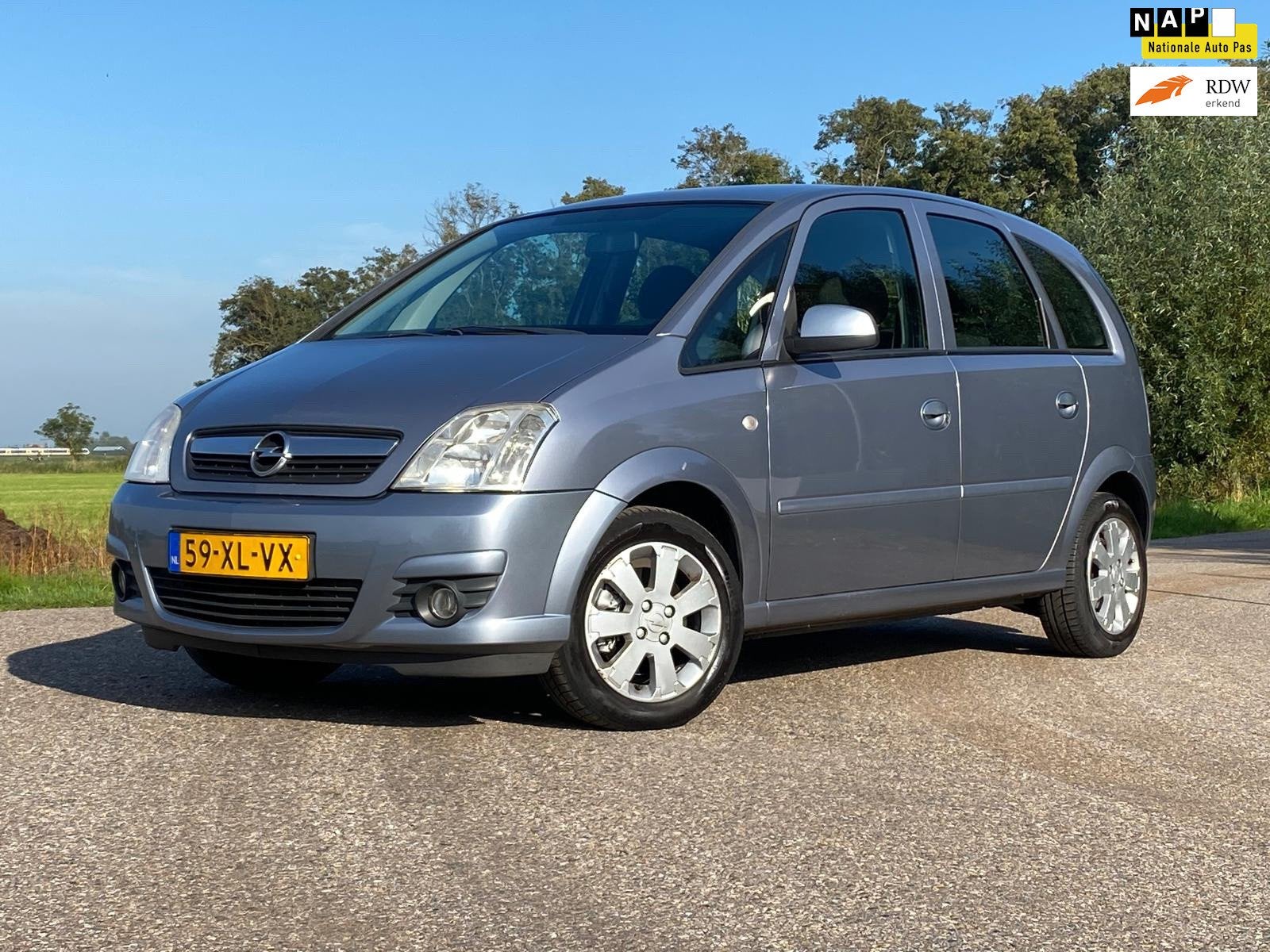 Opel Meriva 1.6-16V Temptation MPV Airco 105PK Goed Onderhou, Auto's, Voorwielaandrijving, 15 km/l, Gebruikt, Zwart