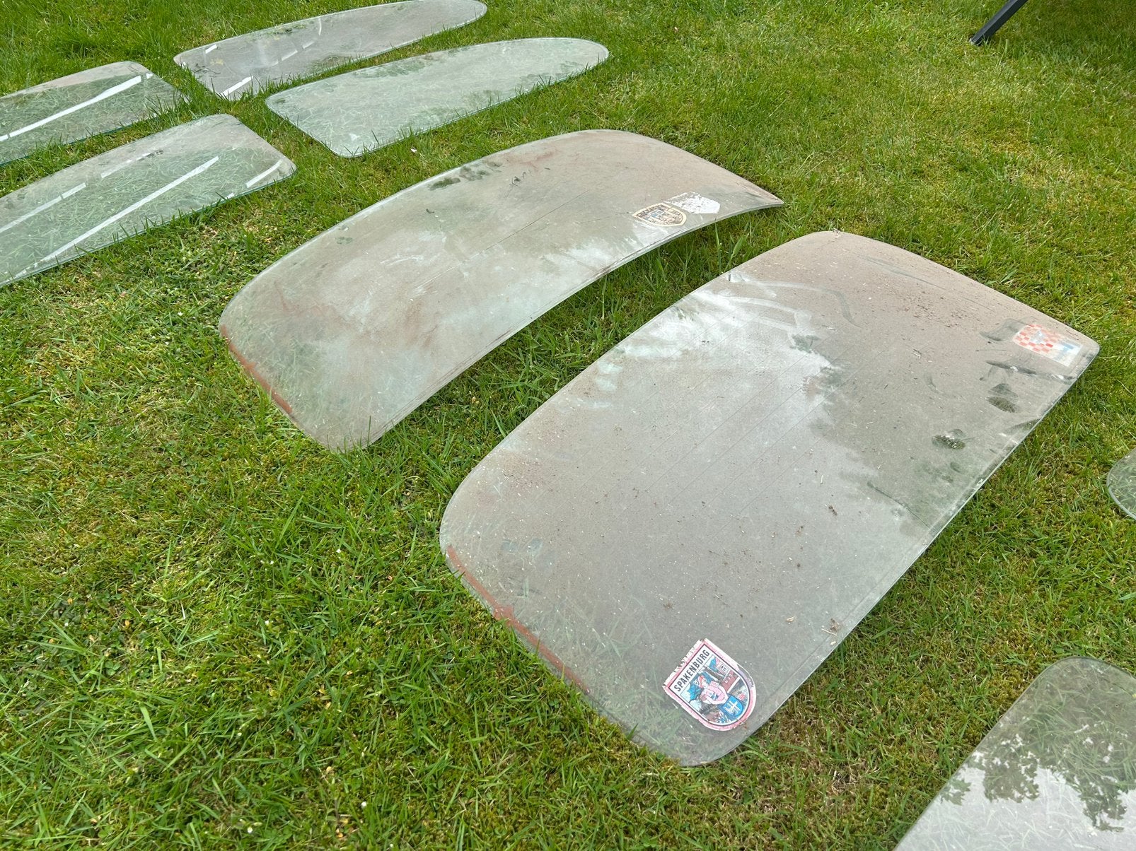 2x Volkswagen Kever Achteruit - Orgineel Delodur Duits Glas, Ophalen, Gebruikt, Volkswagen