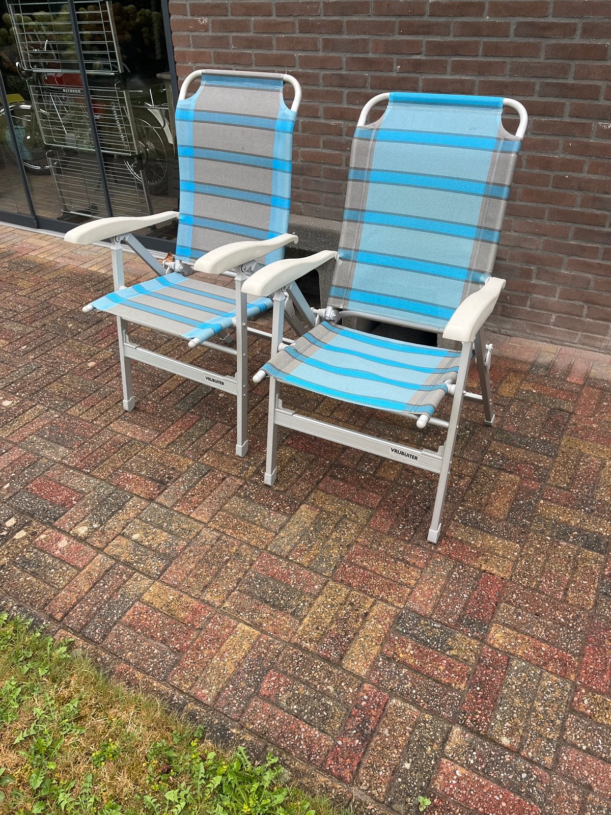 2x Campingstoel - Verstelbaar en Comfortabel, Caravans en Kamperen, Ophalen, Gebruikt, Campingstoel
