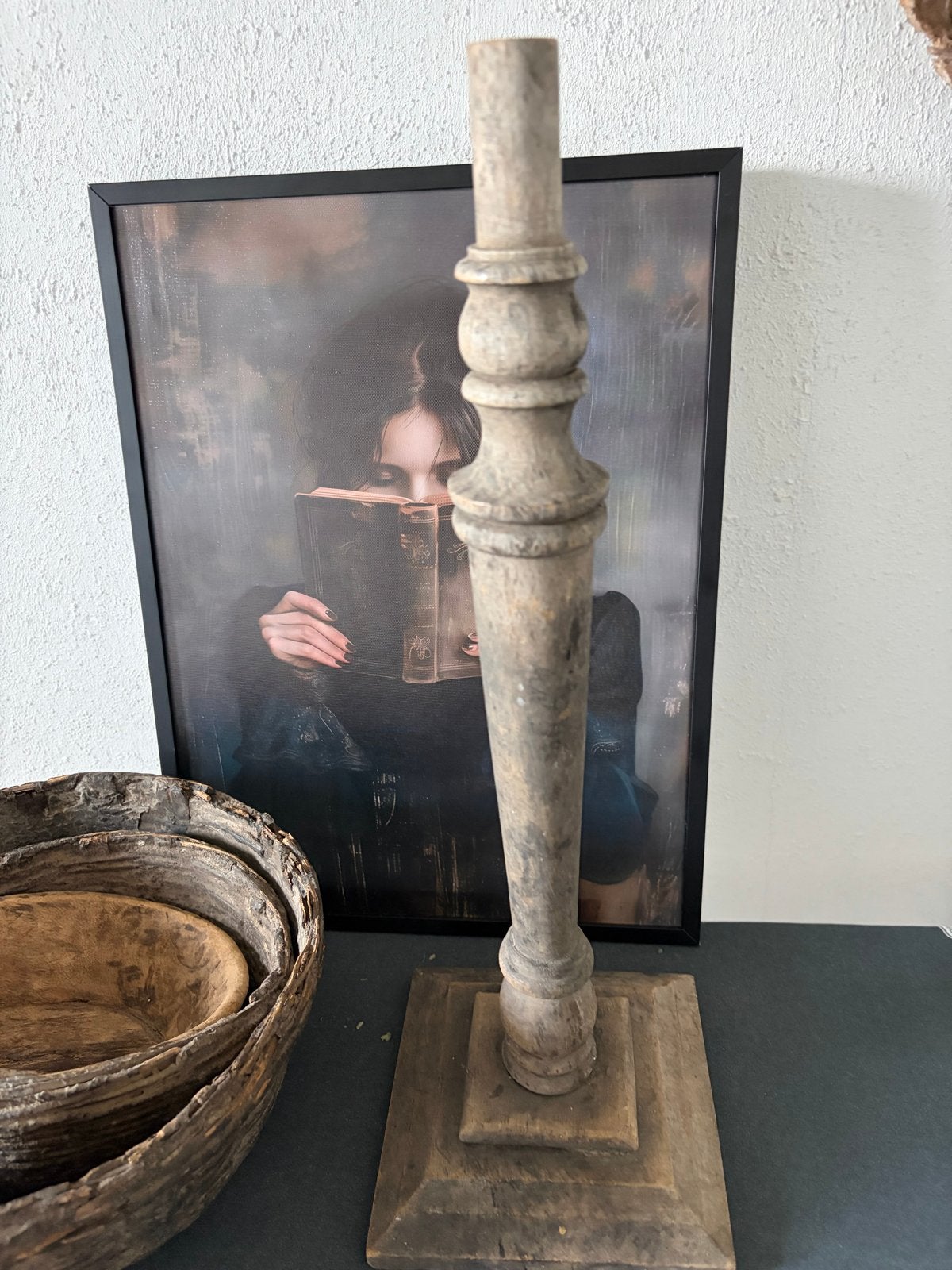 Hoffz Houten Kandelaar - 44cm Hoog, Ophalen of Verzenden, Overige materialen