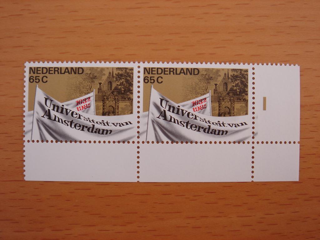 NVPH 1260 Universiteit Amsterdam 2x , Postzegels en Munten, Postzegels | Nederland, Ophalen of Verzenden, Na 1940, Postfris