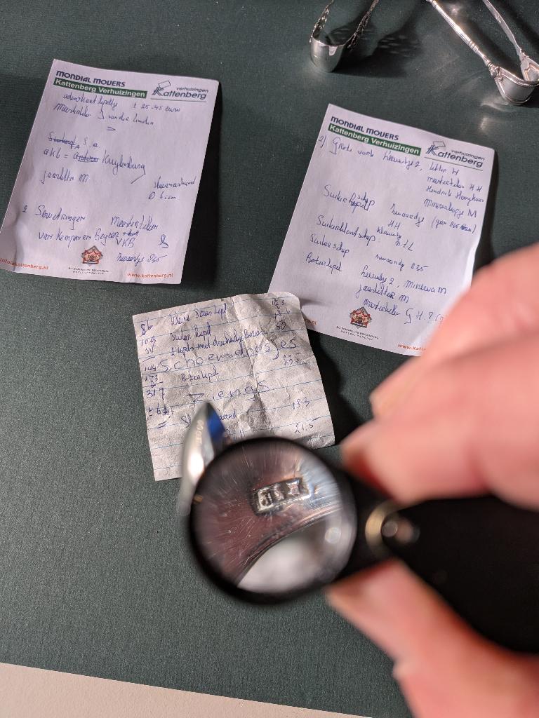 een zilver advokaat lepel met Meesterteken J&B, Ophalen of Verzenden, Zilver