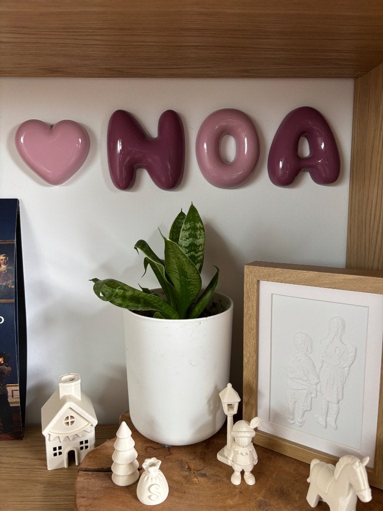 3D Bubble Letters naam | Kinderkamer | Eigen kleur, Ophalen of Verzenden, Nieuw, Handgemaakt, Wanddecoratie