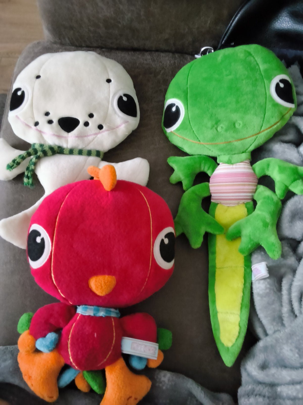 Knuffels: Zeehond, Haan en Salamander - Frendz, Overige merken, Met label, Overige karakters, Overige typen