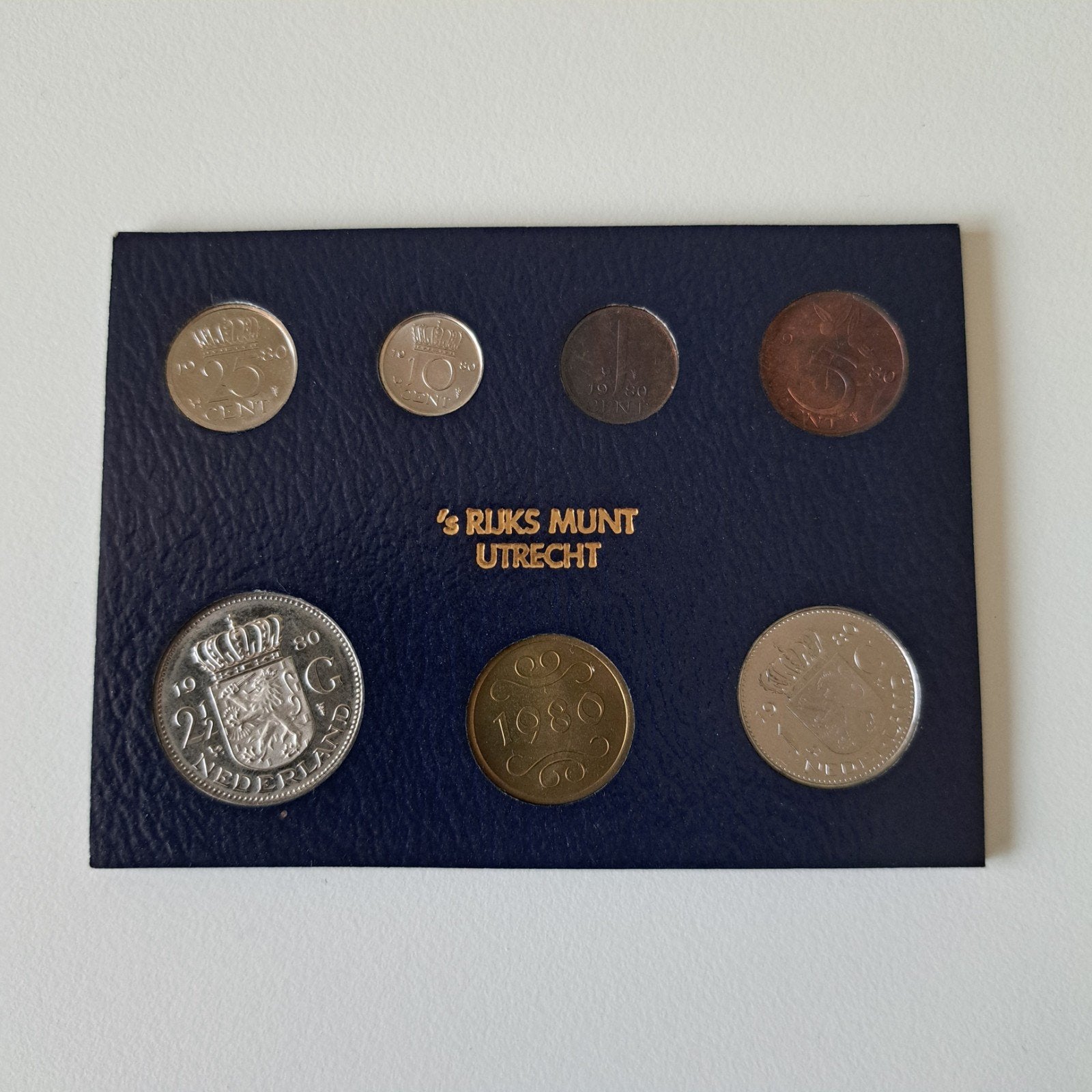 Jaarset Rijksmunt Utrecht 1980 - Complete Guldenset, Postzegels en Munten, Munten | Nederland, Ophalen of Verzenden, Koningin Juliana