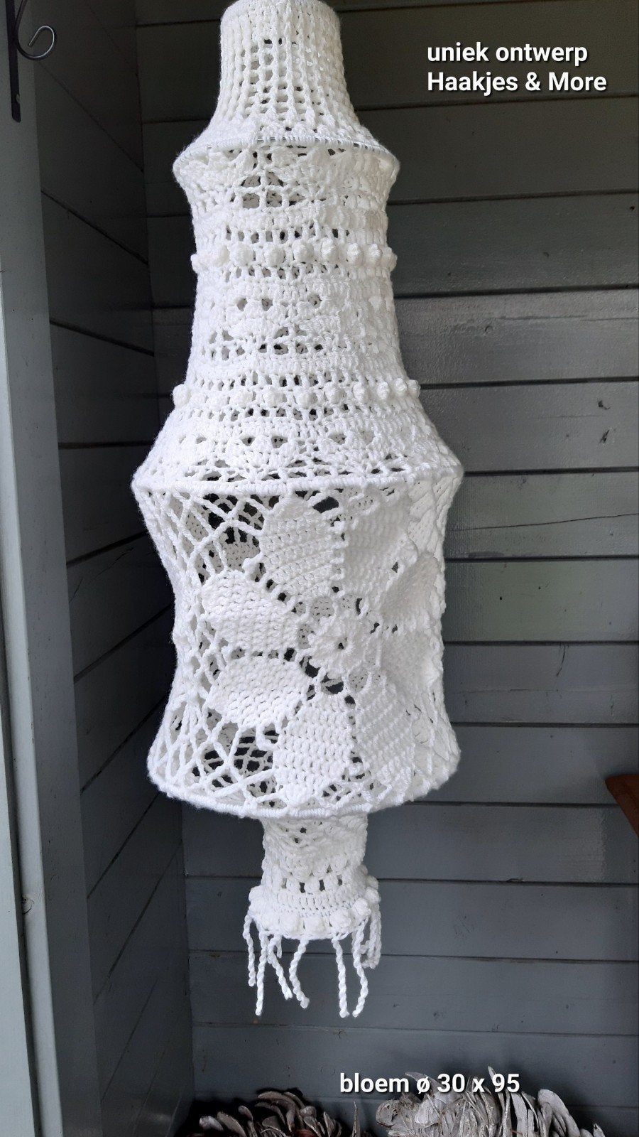 Gehaakte kroonluchter visnetlamp lamp, Ophalen of Verzenden, Nieuw