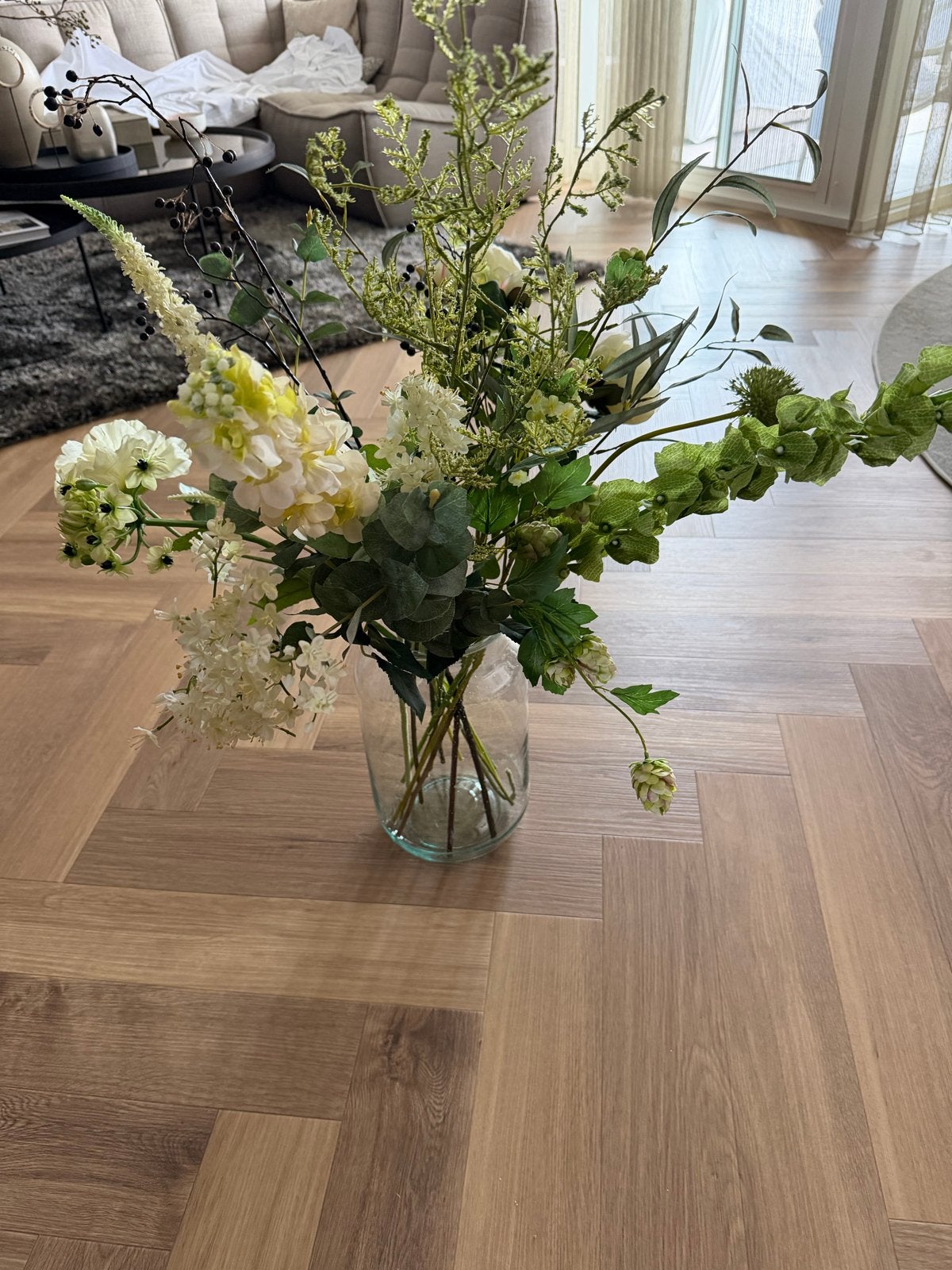 Groot boeket hoge kwaliteit zijden bloemen, Ophalen, Binnen, Zijde, Zo goed als nieuw
