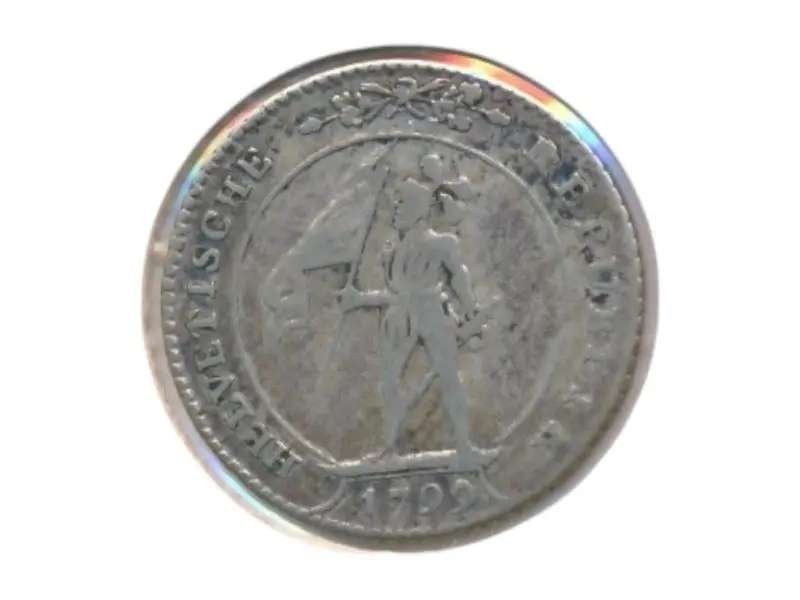 Helvetische Republiek 5 Batzen 1799-S, Ophalen of Verzenden, Overige landen, Setje, Zilver