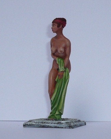 Tinnen figuur van naakte Romeinse baadster, Ophalen of Verzenden, Zo goed als nieuw