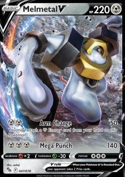 Pokemon - Melmetal V (PGO 047) Ultra rare.., Ophalen of Verzenden, Nieuw, Losse kaart, Foil