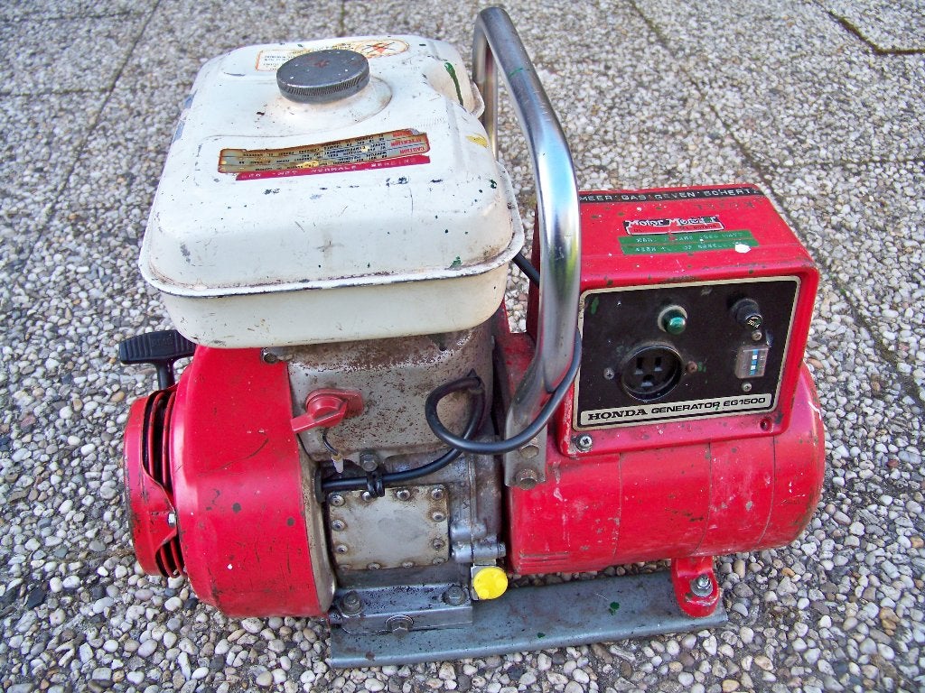 Honda EG1500 1.5 Kva 4-takt motor oldtimer aggregaat, Ophalen, Gebruikt