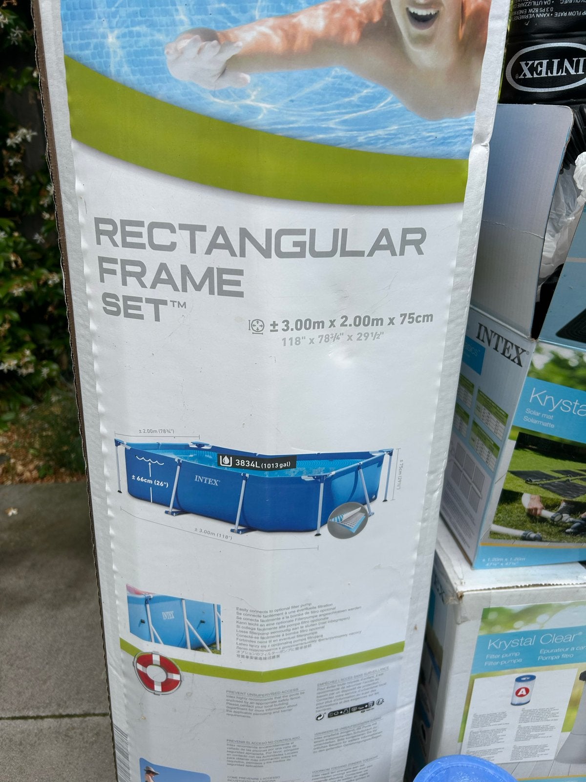 Intex Zwembad 2x3 m Compleet met Trap, Voetenbadje & Chloor, Ophalen, Gebruikt, Opzetzwembad, 200 tot 400 cm
